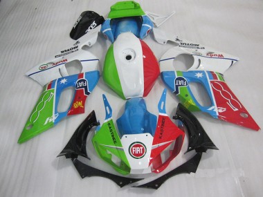 Yamaha R6 1998-2002 Motorrad Verkleidungen - Blau Rot Fiat Kastinee