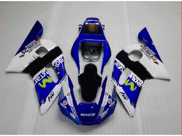 Yamaha R6 1998-2002 Motorrad Verkleidungen - BlauGrün Weiß