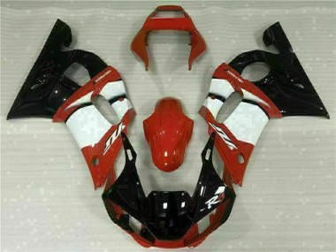 Yamaha R6 1998-2002 Motorrad Verkleidungen - Rot Weiß