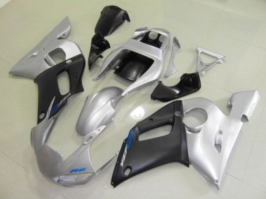 Yamaha R6 1998-2002 Motorrad Verkleidungen - Schwarz Silber