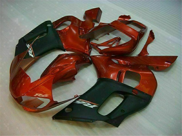 Yamaha R6 1998-2002 Motorrad Verkleidungen - Schwarzbraun