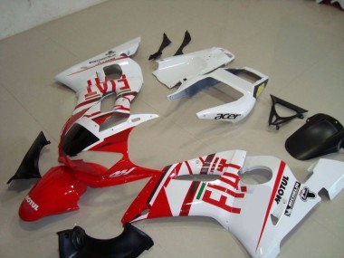 Yamaha R6 1998-2002 Motorrad Verkleidungen - Weiß Rot Fiat Motul Acer