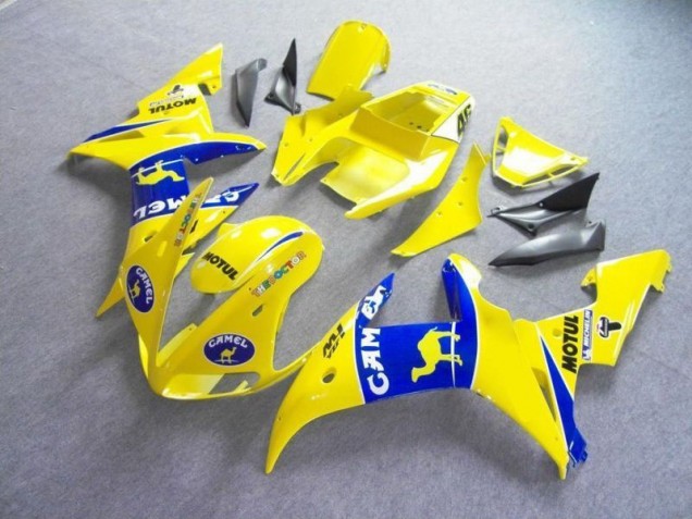 Yamaha R6 2003-2005 Motorrad Verkleidungen - Gelb Blau Motul Camel Yamaha R6 2003-2005 Motorrad Verkleidungen - Gelb Blau Motul Camel