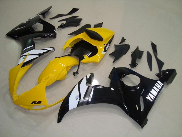Yamaha R6 2003-2005 Motorrad Verkleidungen - Gelb Schwarz