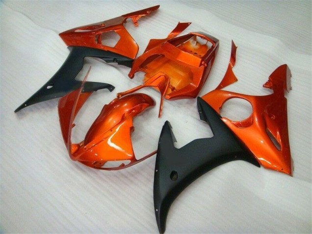 Yamaha R6 2003-2005 Motorrad Verkleidungen - Orange Schwarz