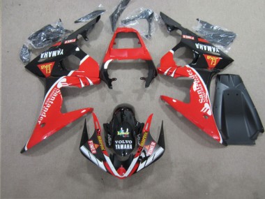 Yamaha R6 2003-2005 Motorrad Verkleidungen - Rot Schwarz SantUnder