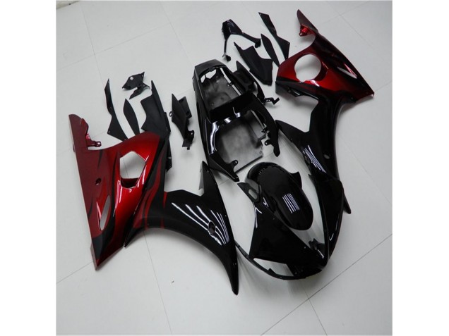 Yamaha R6 2003-2005 Motorrad Verkleidungen - Schwarz Rot
