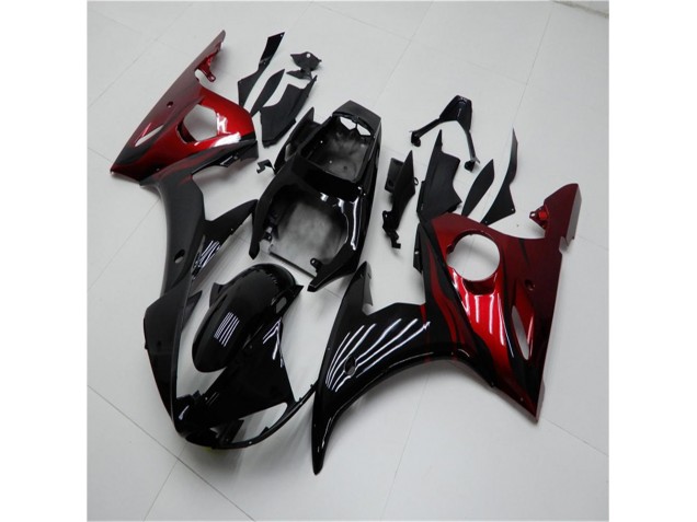 Yamaha R6 2003-2005 Motorrad Verkleidungen - Schwarz Rot