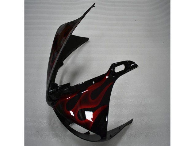 Yamaha R6 2003-2005 Motorrad Verkleidungen - Schwarz rote Flamme Yamaha R6 2003-2005 Motorrad Verkleidungen - Schwarz rote Flamme