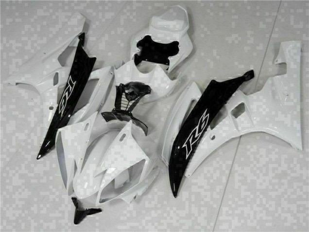 Yamaha R6 2006-2007 Motorrad Verkleidungen & Plastik - Weiß Schwarz