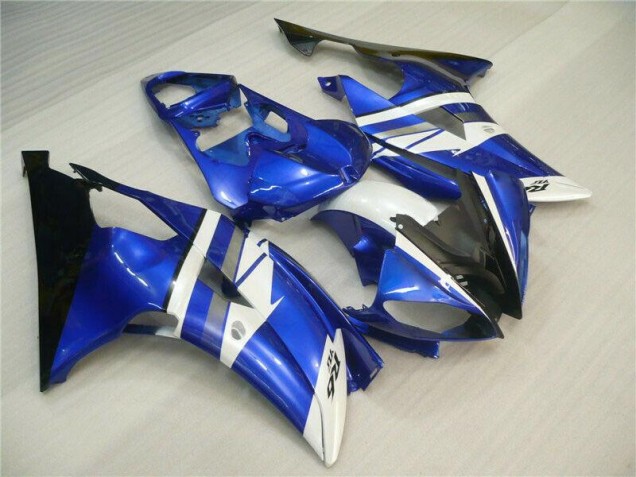 Yamaha R6 2008-2016 Motorrad Verkleidung - Blau Weiß Schwarz