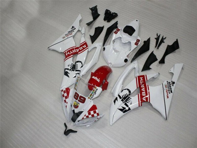 Yamaha R6 2008-2016 Motorrad Verkleidungen Komplett Sets - Weiß