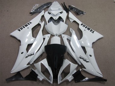 Yamaha R6 2008-2016 Motorrad Verkleidungen - Weiß Schwarz Aufkleber