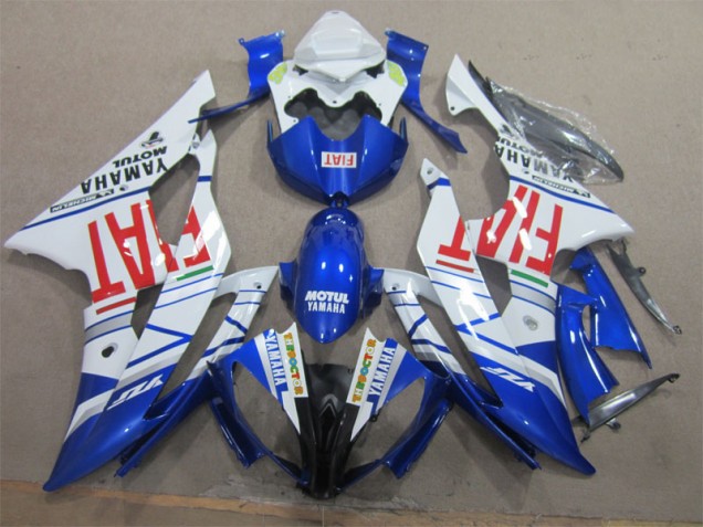 Yamaha R6 2008-2016 Motorrad Verkleidungen - Weiß Schwarz Rot Fiat