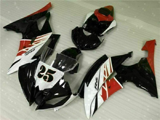 Yamaha R6 2008-2016 Motorrad Vollverkleidung - Weiß Schwarz Yamaha R6 2008-2016 Motorrad Vollverkleidung - Weiß Schwarz