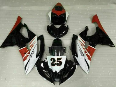 Yamaha R6 2008-2016 Motorrad Vollverkleidung - Weiß Schwarz